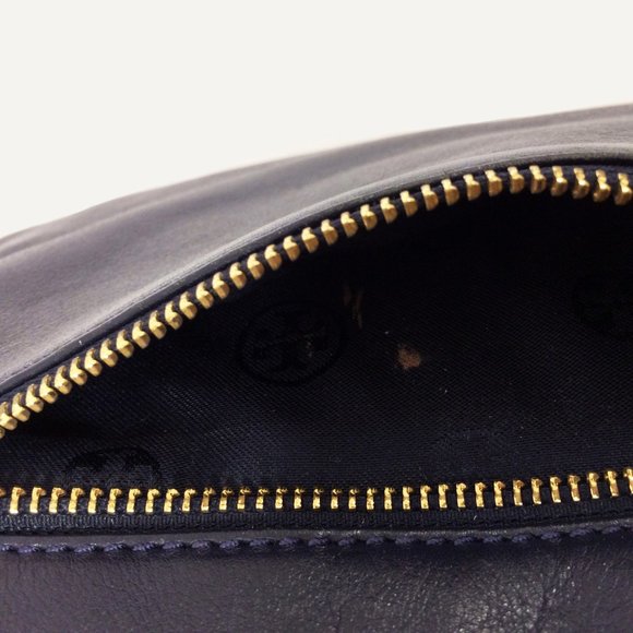 Tory Burch Priscilla Navy Blue Leather Bag - Picture 6 of 11